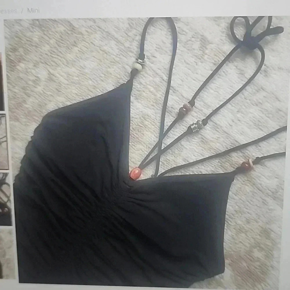 A.L.C ANYA  EMBELLISHED RUCHED STRETCH MINI DRESS - Picture 5 of 6